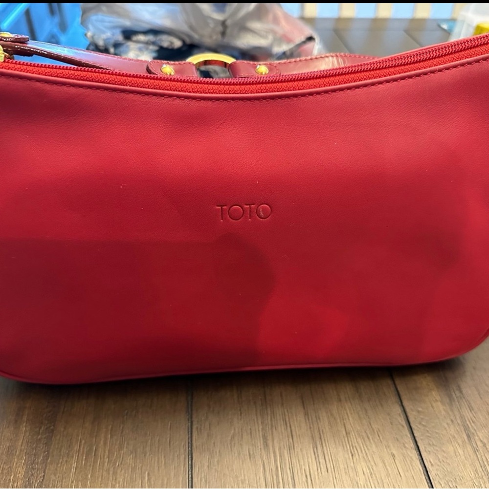 Red Leather Toto Women's Bag